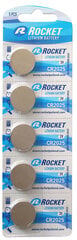 Rocket Lithium CR2025 akut, 5 kpl hinta ja tiedot | Paristot | hobbyhall.fi