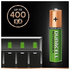 Duracell ladattava akku Stay Charged 800mAh HR03 AAA (LR03), 4 kpl hinta ja tiedot | Duracell Kodin remontointi | hobbyhall.fi