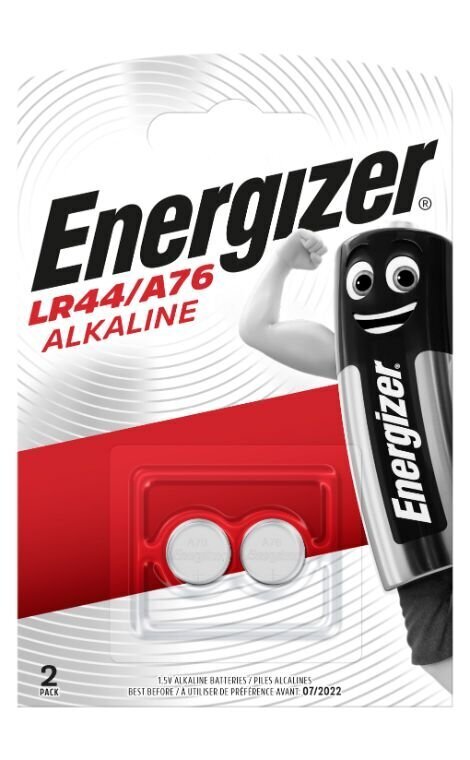 Akku ENERGIZER LR44 / A76 B2 1.5V Alkali 2kpl hinta ja tiedot | Paristot | hobbyhall.fi