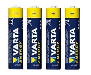 Alkaliparisto VARTA R3 (AAA) 4 kpl, energia hinta ja tiedot | Paristot | hobbyhall.fi