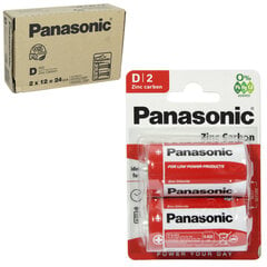 Panasonic Red Zinc -akku R20 (9V), 2kpl hinta ja tiedot | Paristot | hobbyhall.fi