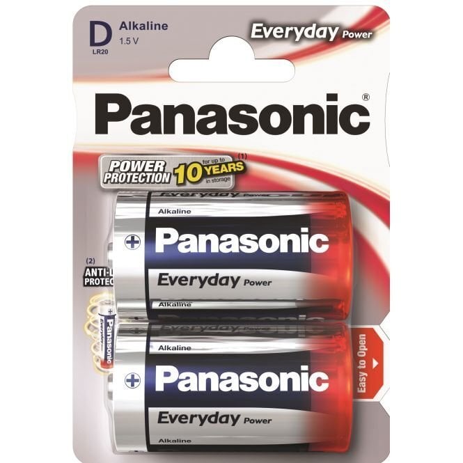 Panasonic Everyday Power akku LR20EPS/2B hinta ja tiedot | Paristot | hobbyhall.fi