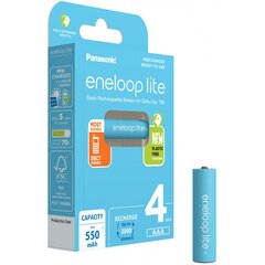 Panasonic eneloop akku Lite AAA 550 4BP hinta ja tiedot | Paristot | hobbyhall.fi