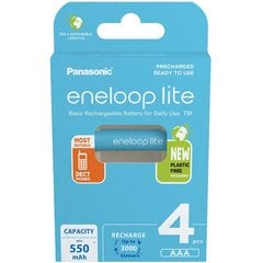 Panasonic eneloop akku Lite AAA 550 4BP hinta ja tiedot | Paristot | hobbyhall.fi