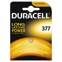 Kellon akku Duracell D377 / AG4 / SR626SW / LR626 hopeaoksidi 1,5 V hinta ja tiedot | Paristot | hobbyhall.fi