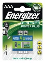 Akku ENERGIZER Power Plus, AAA, HR03, 1,2 V, 700 mAh, 2 kpl hinta ja tiedot | Paristot | hobbyhall.fi