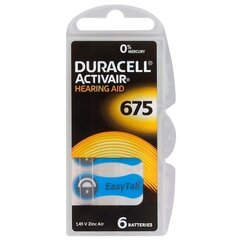 Duracell ActivAir 675 -kuulokojeparistot, 6 kpl hinta ja tiedot | Duracell Kodin remontointi | hobbyhall.fi