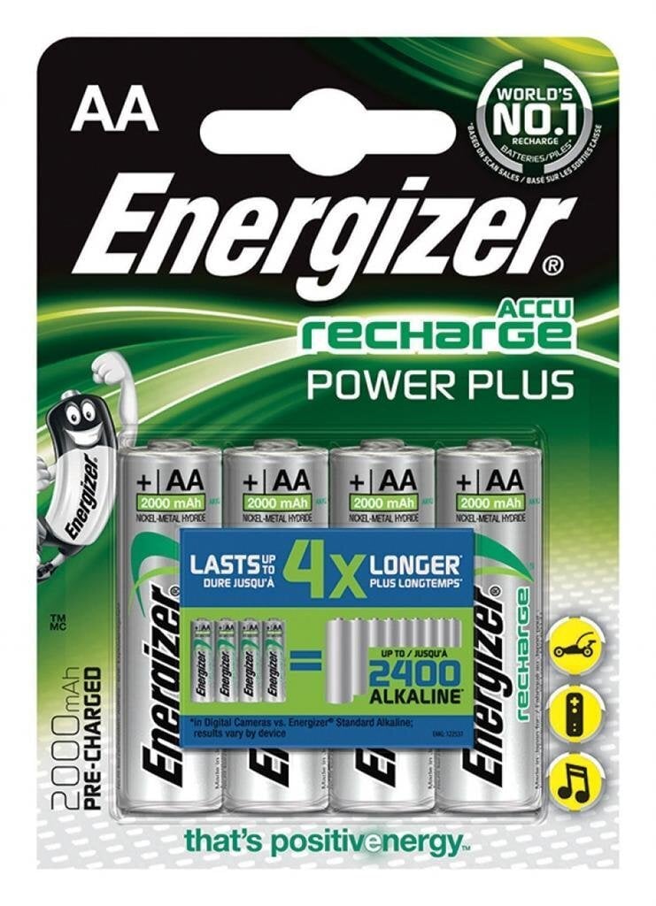 Energizer esiladatut HR6 ladattavat paristot, 2000mAh hinta ja tiedot | Paristot | hobbyhall.fi