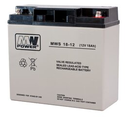 MWpower akku MWS 12V 18Ah M5 (T13) AGM hinta ja tiedot | MW Power Kodin remontointi | hobbyhall.fi