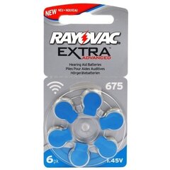 Rayovac Extra PR44 675, kuulokojeakut 6 kpl hinta ja tiedot | Paristot | hobbyhall.fi