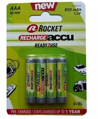 Rocket Ready2Use 850mAh AAA-akku, 4 kpl hinta ja tiedot | Paristot | hobbyhall.fi