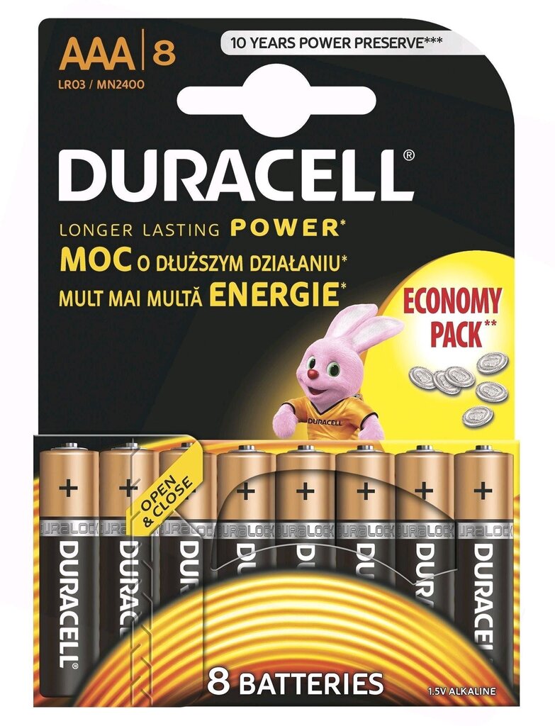 Duracell 8x LR03 AAA Single-use battery Alkaline hinta ja tiedot | Paristot | hobbyhall.fi