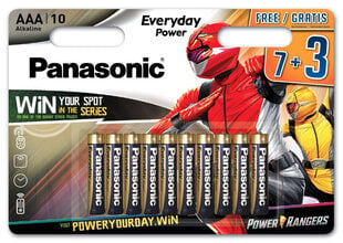 Panasonic Everyday Power-paristo LR03EPS /10BW (7+3) hinta ja tiedot | Paristot | hobbyhall.fi