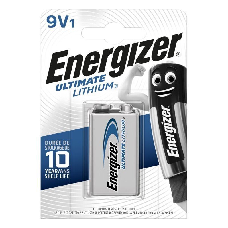 Energizer akku Ultimate Lithium 9V, 1 kpl. hinta ja tiedot | Paristot | hobbyhall.fi