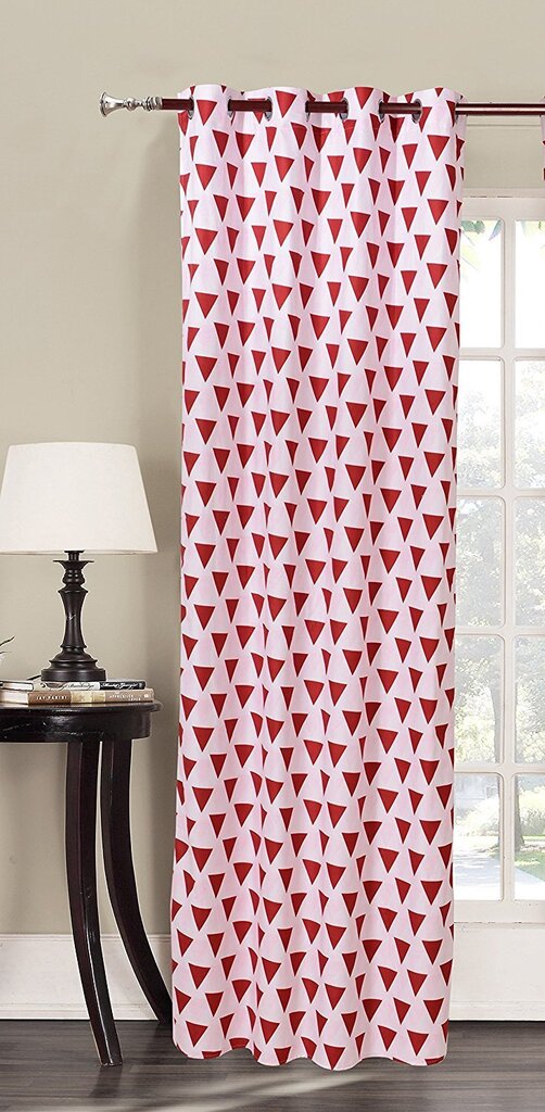 Decoking Triangles -verho, punainen 140 x 245 cm hinta ja tiedot | Verhot | hobbyhall.fi