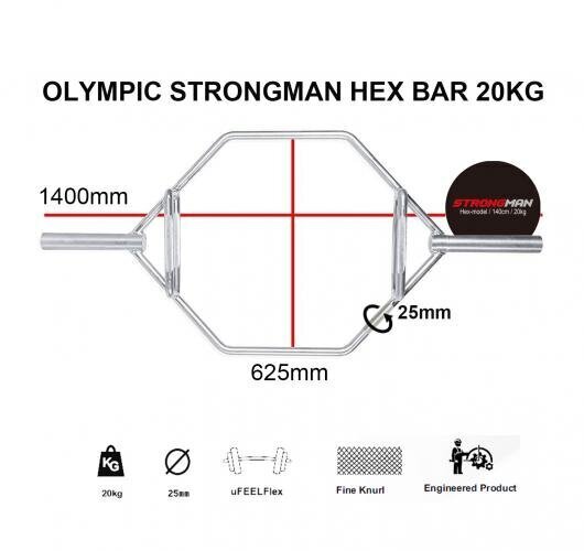 Olympiatanko STRONGMAN Hex Bar hinta ja tiedot | Käsipainot, kahvakuulat ja voimaharjoittelu | hobbyhall.fi