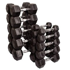 Kuusikulmaiset käsipainot Strongman, 2x 7 kg hinta ja tiedot | Käsipainot, kahvakuulat ja voimaharjoittelu | hobbyhall.fi