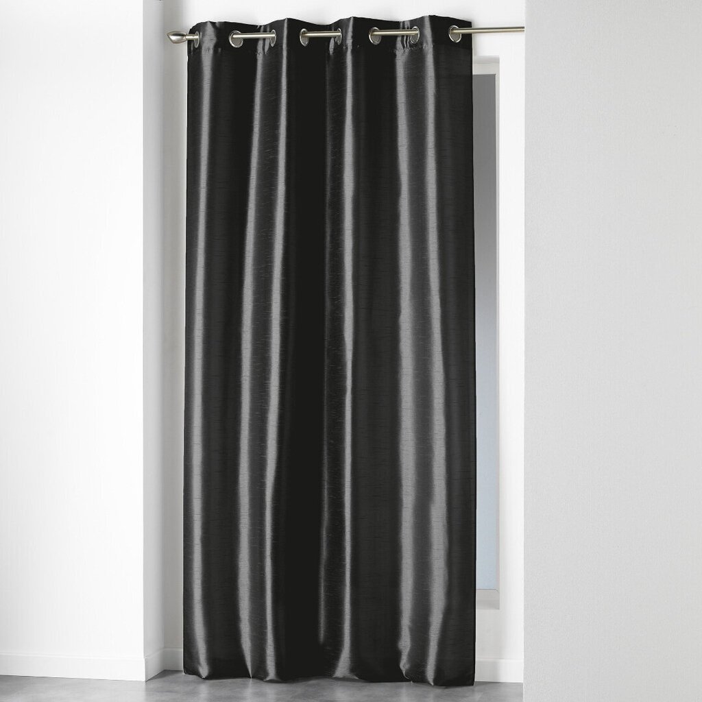 Douceur d'Intérieur Shana -verho, musta, 140 x 240 cm, 1 kpl hinta ja tiedot | Verhot | hobbyhall.fi