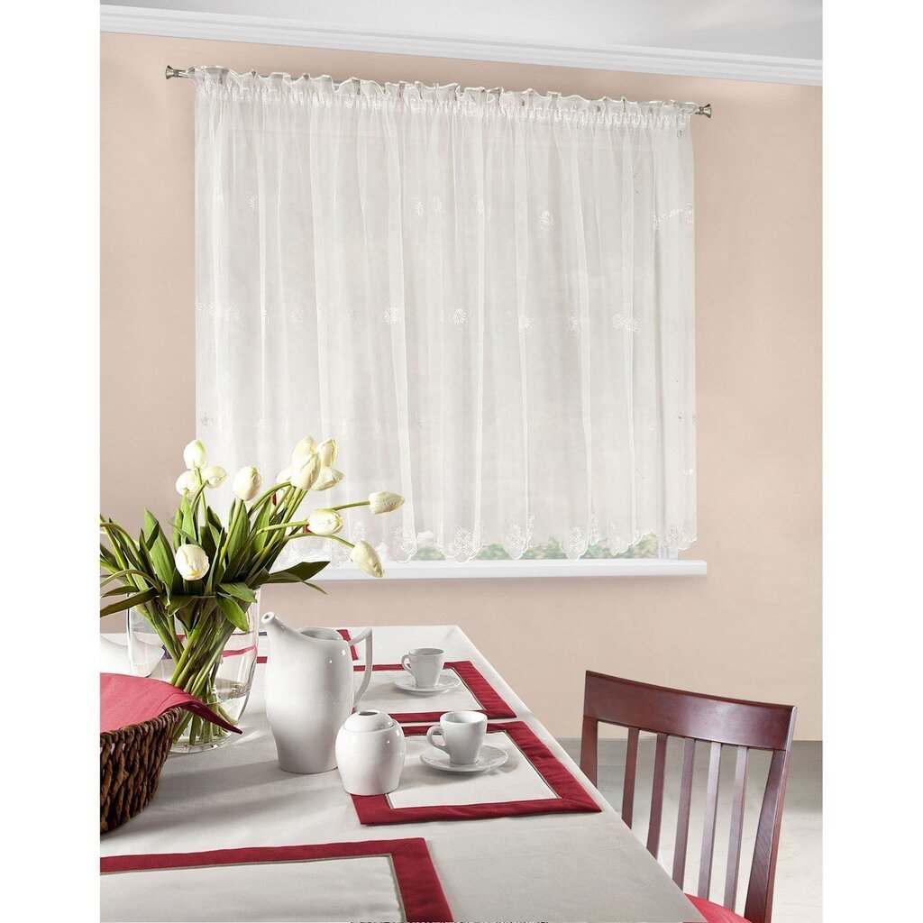 Weronika-verho, beige, 400 x 160 cm hinta ja tiedot | Verhot | hobbyhall.fi