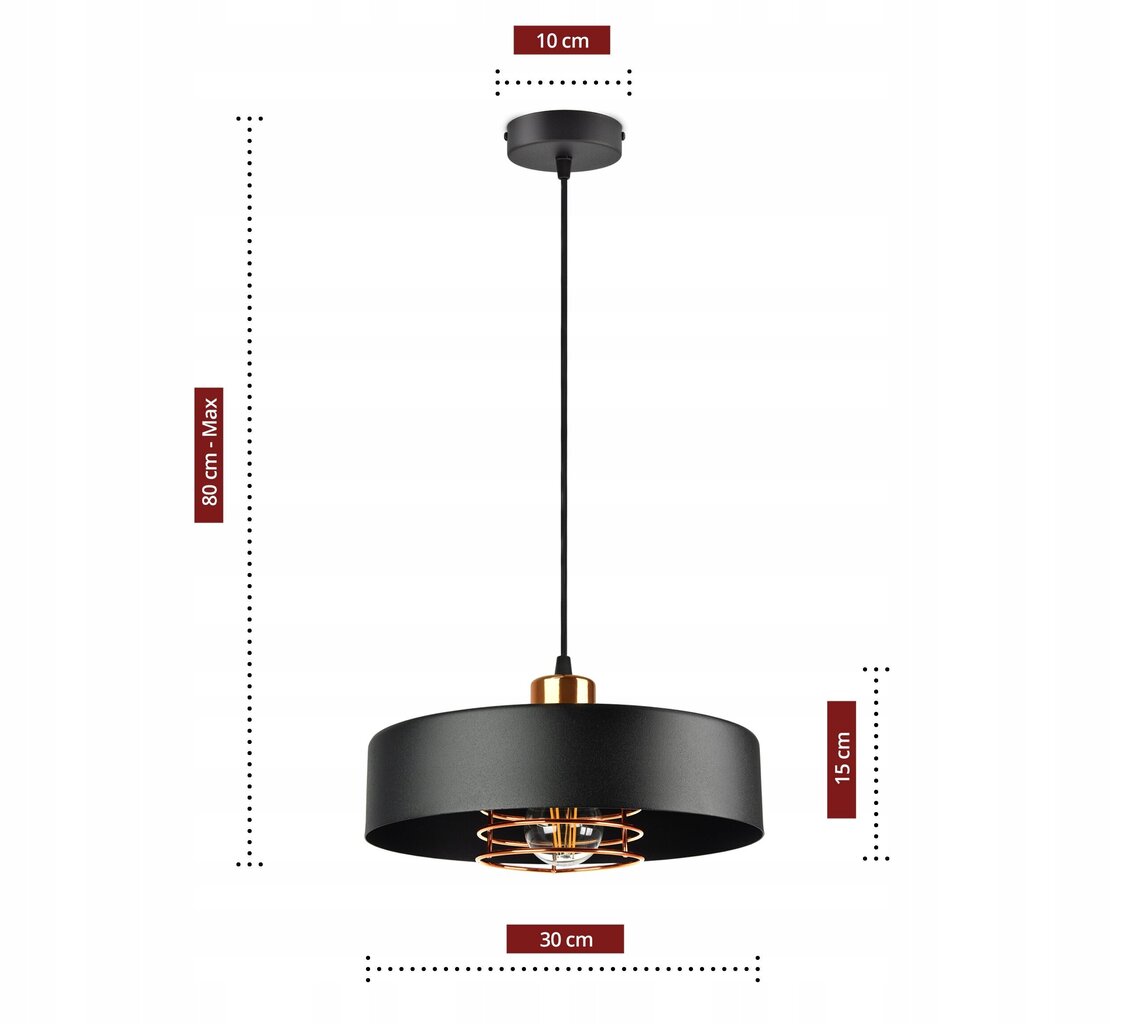 Kattovalaisin Situras, musta E27 hinta ja tiedot | Riippuvalaisimet | hobbyhall.fi