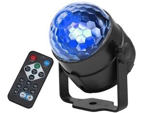 Disco pallo LED RGB 7 tilaa + kaukosäädin 360° 7056 hinta ja tiedot | Pöytävalaisimet | hobbyhall.fi