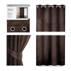 AmeliaHome Velvet -verho, tummanruskea 140 x 245 cm hinta ja tiedot | Verhot | hobbyhall.fi