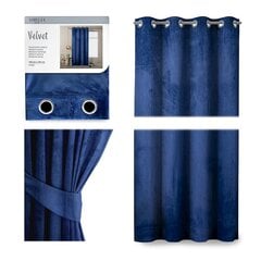 AmeliaHome Velvet -verho, sininen 140 x 245 cm hinta ja tiedot | Verhot | hobbyhall.fi