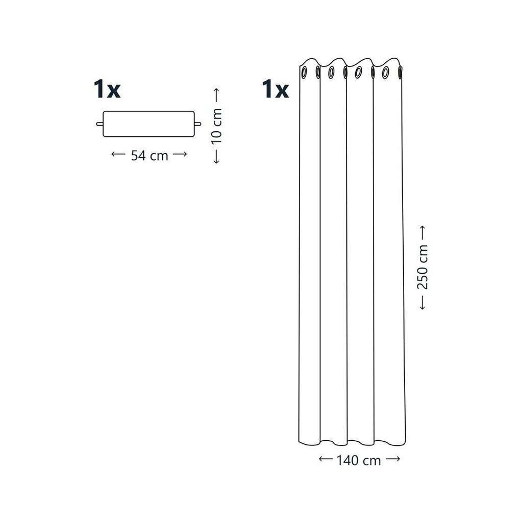 AmeliaHome verho Oxford. hinta ja tiedot | Verhot | hobbyhall.fi