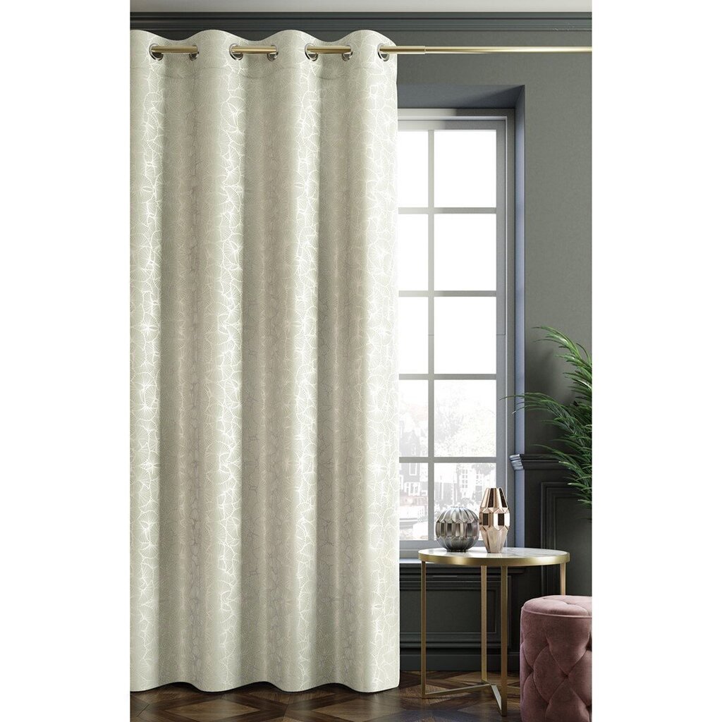 AmeliaHome verho Oxford Gingko, beige, 140 x 250 cm hinta ja tiedot | Verhot | hobbyhall.fi