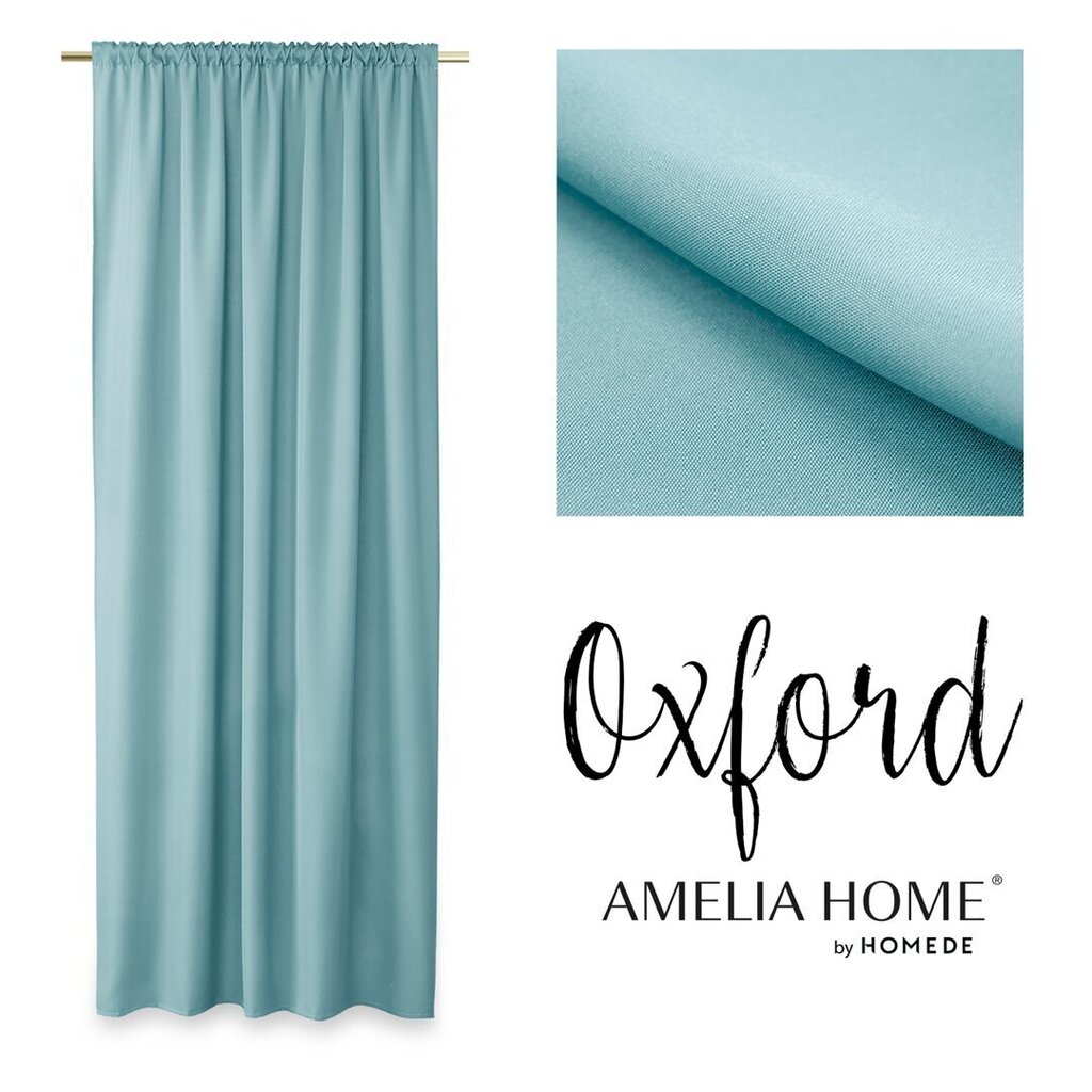 AmeliaHome verho Oxford Gingko, sininen, 140 x 250 cm hinta ja tiedot | Verhot | hobbyhall.fi