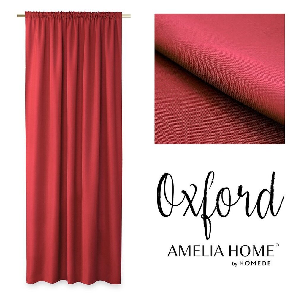 AmeliaHome verho Oxford Gingko, punainen, 140 x 250 cm hinta ja tiedot | Verhot | hobbyhall.fi