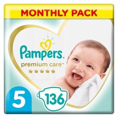 Housuvaipat PAMPERS Pants Monthly Pack, 5 kokoa 11-16 kg, 136 kpl hinta ja tiedot | Vaipat | hobbyhall.fi