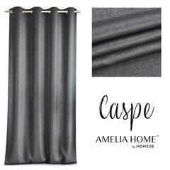 AmeliaHome Caspe -pimennysverho, teräsharmaa, 140 x 250 cm, 1 kpl hinta ja tiedot | Verhot | hobbyhall.fi