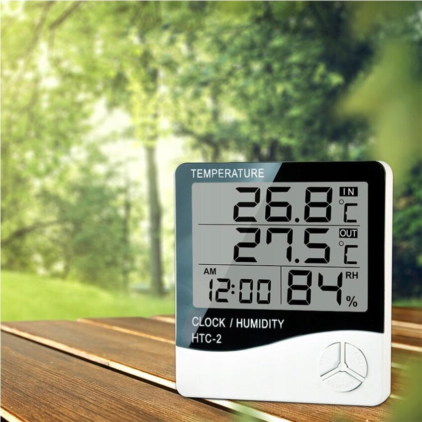 LCD Digitaalinen lämpötila-kosteusmittari sääasemalla hinta ja tiedot | Sääasemat, lämpö- ja kosteusmittarit | hobbyhall.fi