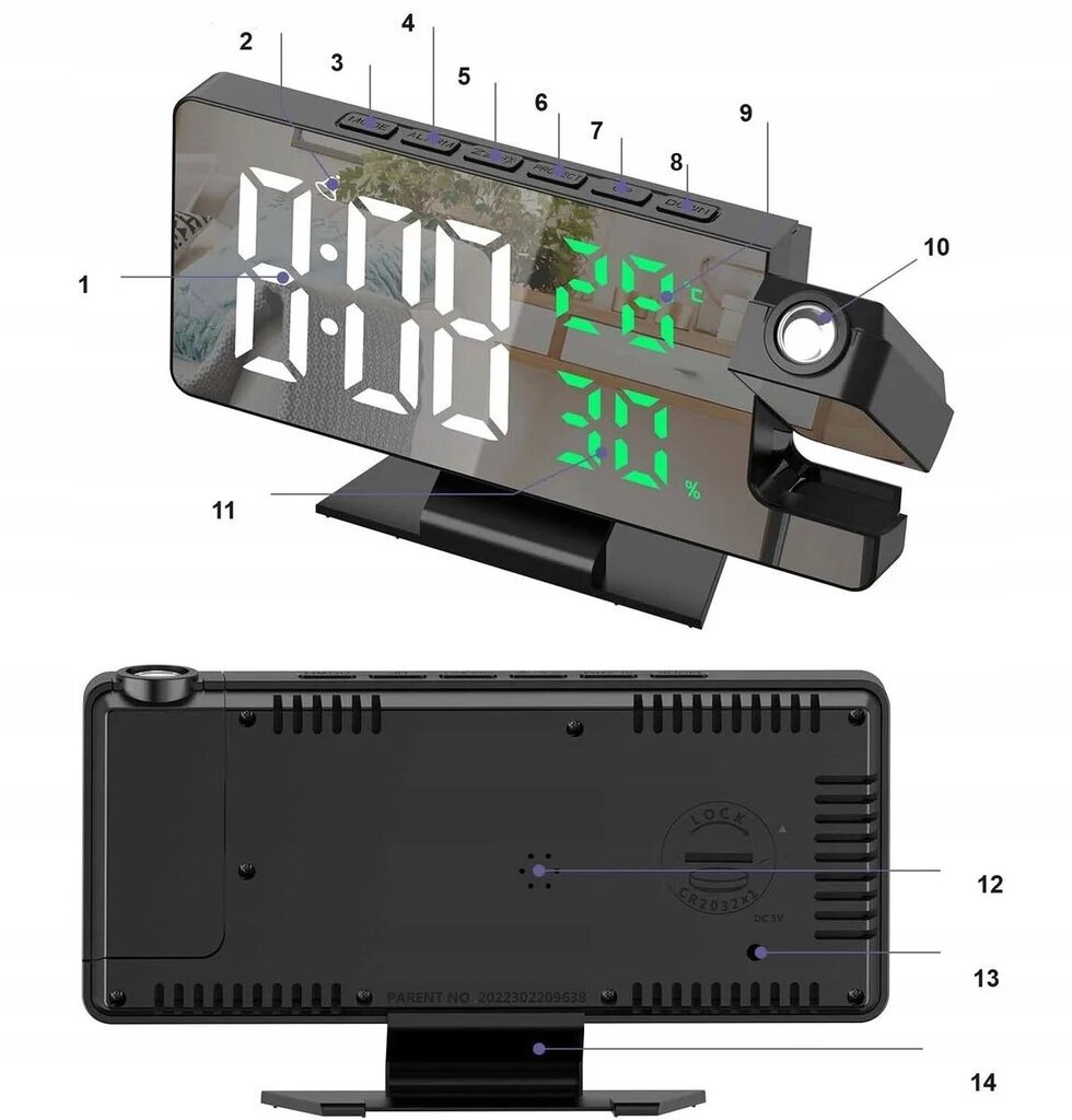 Pöytäkello 4 in 1 hinta ja tiedot | Kellot | hobbyhall.fi