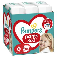 Housuvaipat Pampers Pants Mega Pack S6, 14-16 kg, 84 kpl hinta ja tiedot | Vaipat | hobbyhall.fi