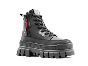 Naisten Palladium-saappaat Revolt Boot Zip Leather / musta hinta ja tiedot | Naisten saappaat | hobbyhall.fi