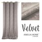 AmeliaHome Velvet -puolipimentävä verho, hopeanharmaa, 140 x 270 cm hinta ja tiedot | Verhot | hobbyhall.fi