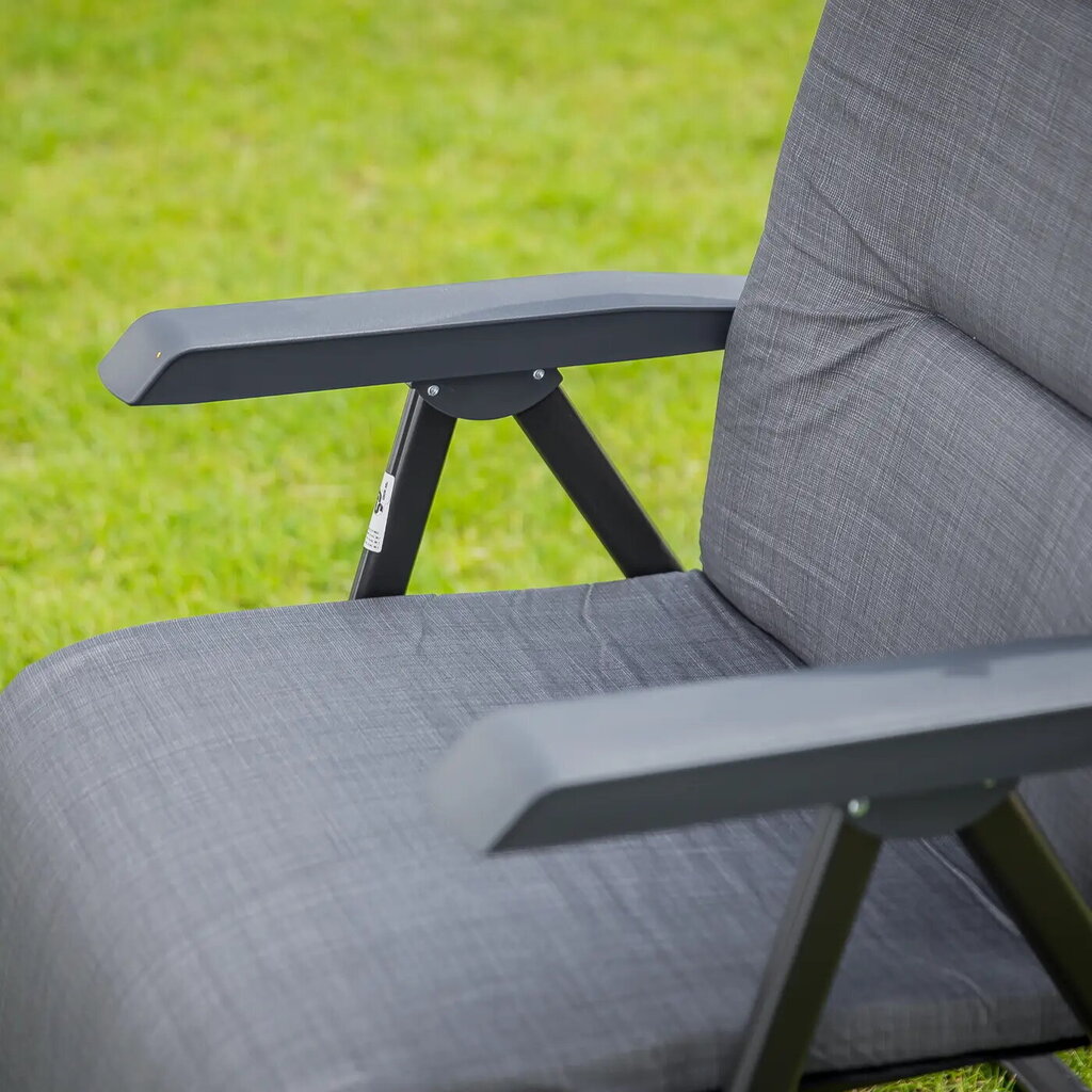 Kokoontaitettava tuoli-lepotuoli Patio Galaxy Plus H024-07PB, harmaa hinta ja tiedot | Puutarhatuolit | hobbyhall.fi