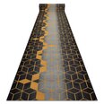 Kumipohjainen matto 67 cm HEXAGON musta