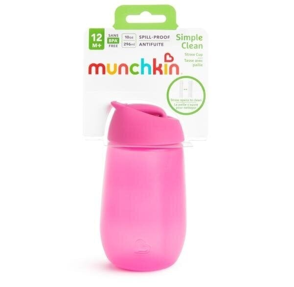 Pullo pillillä Munchkin Simple Clean, vaaleanpunainen hinta ja tiedot | Tuttipullot ja tarvikkeet | hobbyhall.fi