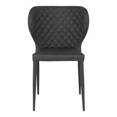 4-tuolin setti, Pisa, tekonahka, tummanharmaa hinta ja tiedot | Ruokapöydän tuolit | hobbyhall.fi