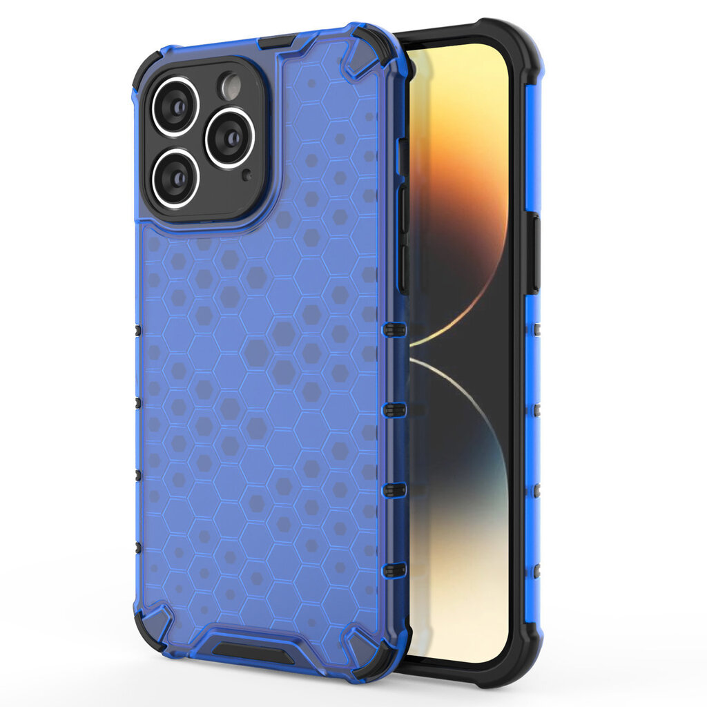 Hurtel Honeycomb, iPhone 14 Pro, sininen hinta ja tiedot | Puhelimen kuoret ja kotelot | hobbyhall.fi