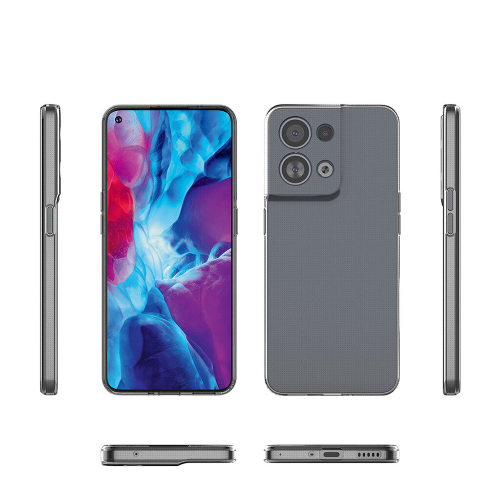 Ultra Clear -suojakuori, Oppo Reno 8 Pro, läpinäkyvä hinta ja tiedot | Puhelimen kuoret ja kotelot | hobbyhall.fi