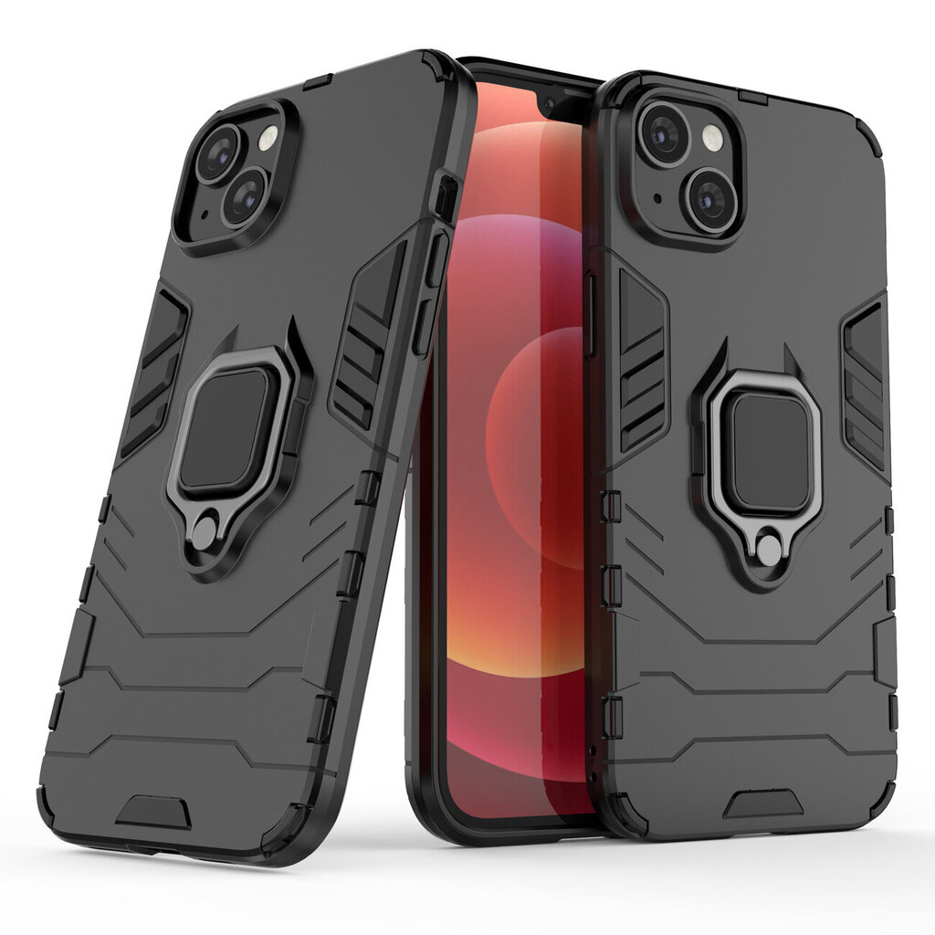 Ring Armor Samsung Galaxy A04s -puhelimelle, musta hinta ja tiedot | Puhelimen kuoret ja kotelot | hobbyhall.fi