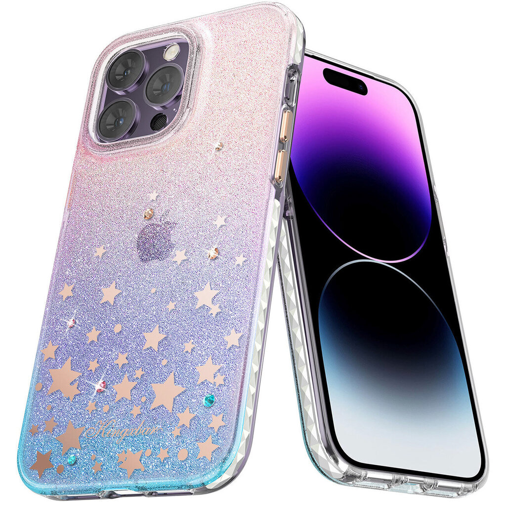 Kingxbar Heart Star iPhone 14 Pro:lle, vaaleanpunainen hinta ja tiedot | Puhelimen kuoret ja kotelot | hobbyhall.fi