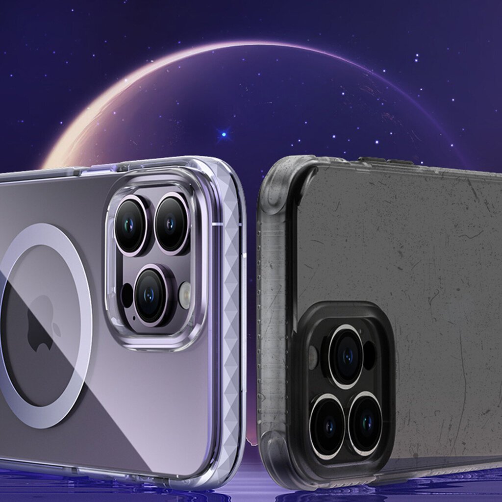 Kingxbar PQY Ice Crystal iPhone 14 MagSafe, violetti hinta ja tiedot | Puhelimen kuoret ja kotelot | hobbyhall.fi