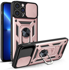 Hybrid Armor Camshield, iPhone 13 Pro Max, vaaleanpunainen hinta ja tiedot | Puhelimen kuoret ja kotelot | hobbyhall.fi