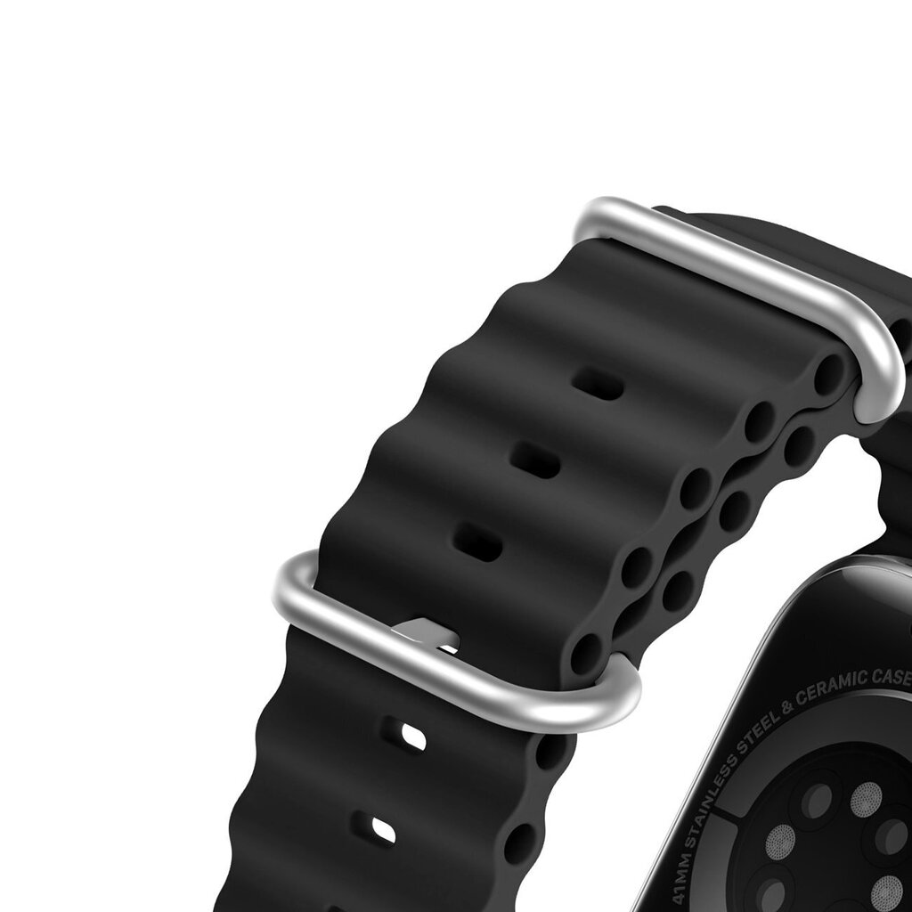 Dux Ducis, Apple Watch 8/7/6/5/4/3/2/SE (45/44/42mm), musta hinta ja tiedot | Älykellojen ja aktiivisuusrannekkeiden lisätarvikkeet | hobbyhall.fi
