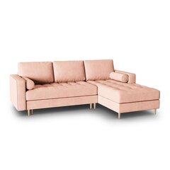 Velvet Gobi kulmasohva oikealla kulmalla, 240x175x96 cm, pinkki hinta ja tiedot | Kulmasohvat ja divaanisohvat | hobbyhall.fi